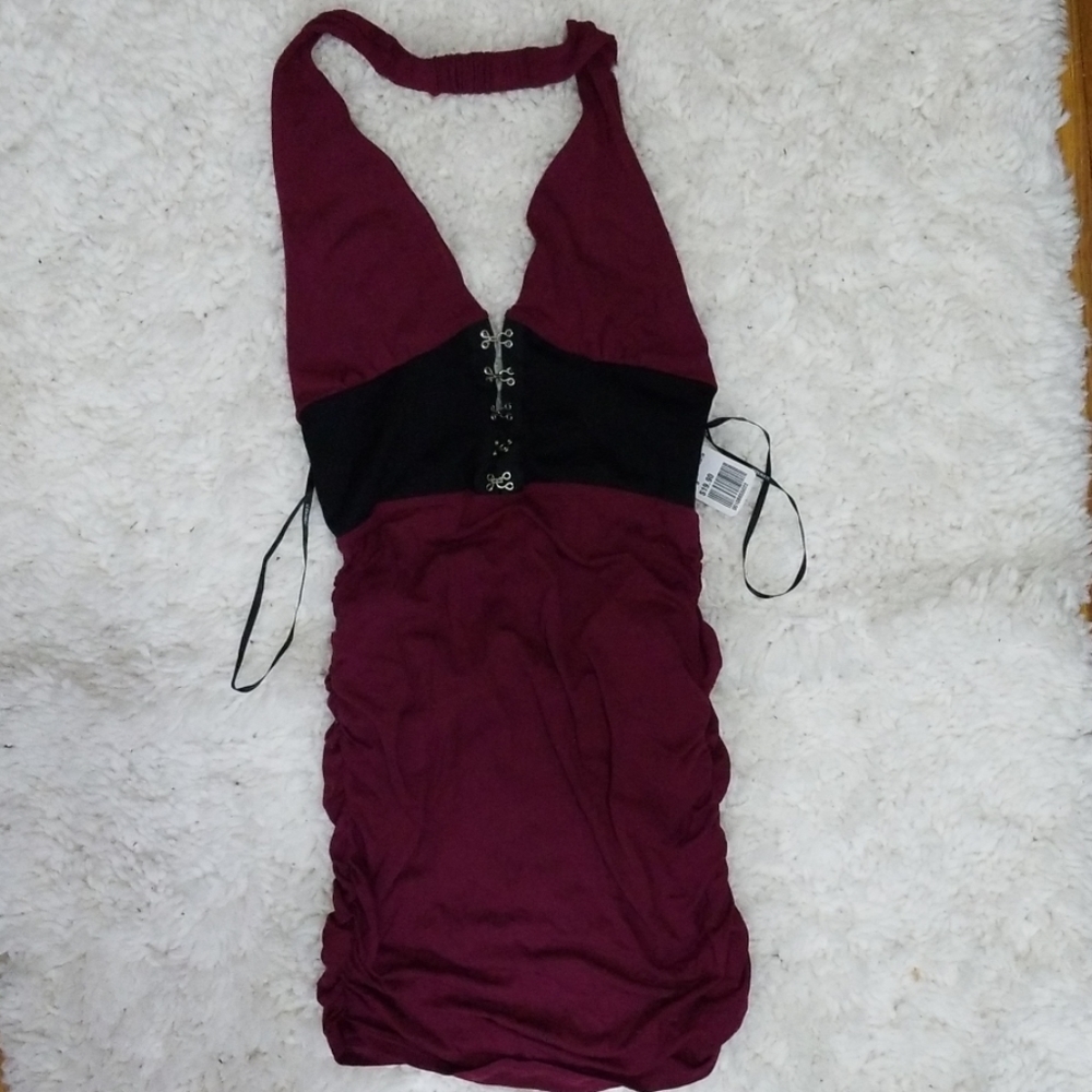 NEW W/TAGS - Forever 21 - Burgundy Open Back Dress